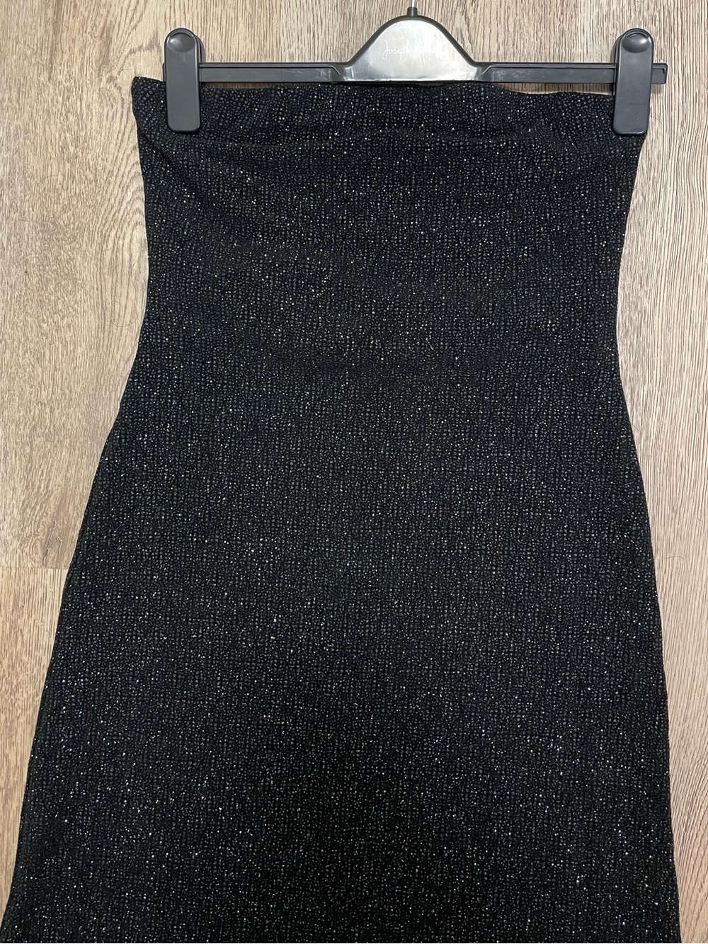 le chateau Black Sparkle Strapless with Back Detail Evening Gown - Picture 2 of 11